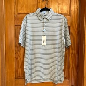 GENTEAL Men’s Pinstripe McKinley Polo Shirt, Color: "Green Bay", Size Medium